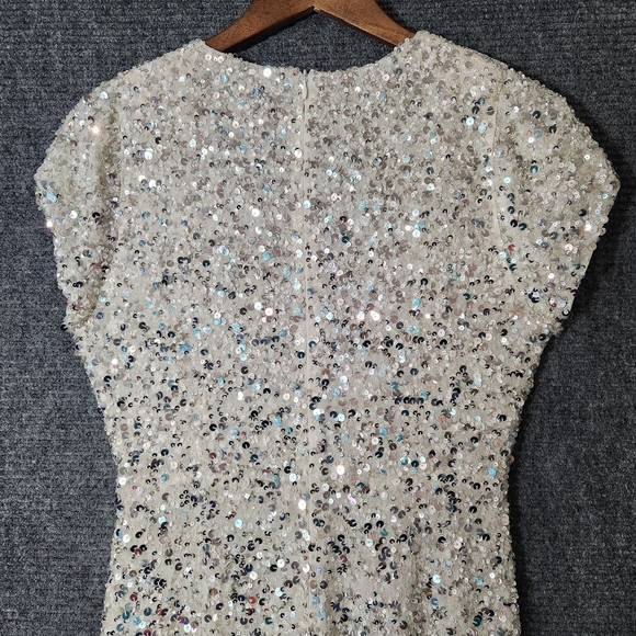 Retrofête Sequin Plunge Neckline Jumpsuit Size S - Picture 7 of 16